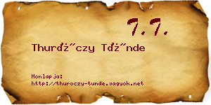 Thuróczy Tünde névjegykártya