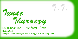 tunde thuroczy business card