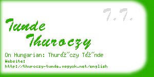 tunde thuroczy business card